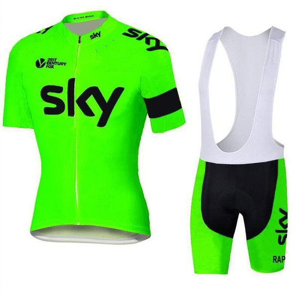 2016 Tour De France team SKY Cycling Jersey Set Short Sleeve Men Cycling Skinsuit Outdoor Cycling size XS-4XL Bicycle Wear