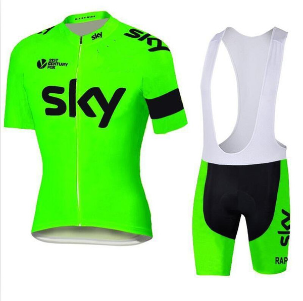 2016 Tour De France team SKY Cycling Jersey Set Short Sleeve Men Cycling Skinsuit Outdoor Cycling XS-4XL Bicycle Wear