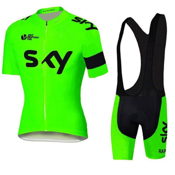 2016 Tour De France team SKY Cycling Jersey Set Short Sleeve Men Cycling Skinsuit Outdoor Cycling XS-4XL