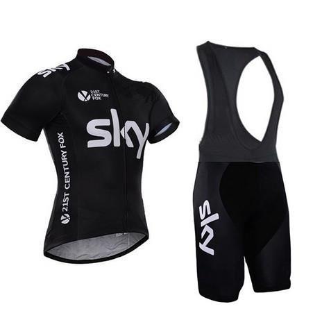 Tour De France Sky Team Cycling Jerseys Quick Dry Bike Wear cycling jersey Short sleeve cycling tights + bib pants Compressed XS-4LX