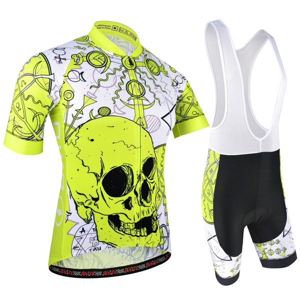 BXIO Brand 2018 New Item The Newest Cycling Jerseys 3 Rear Pockets Cycling Clothing Skull Pattern Bikes Clothes Cool Bicycle Jersey BX-186