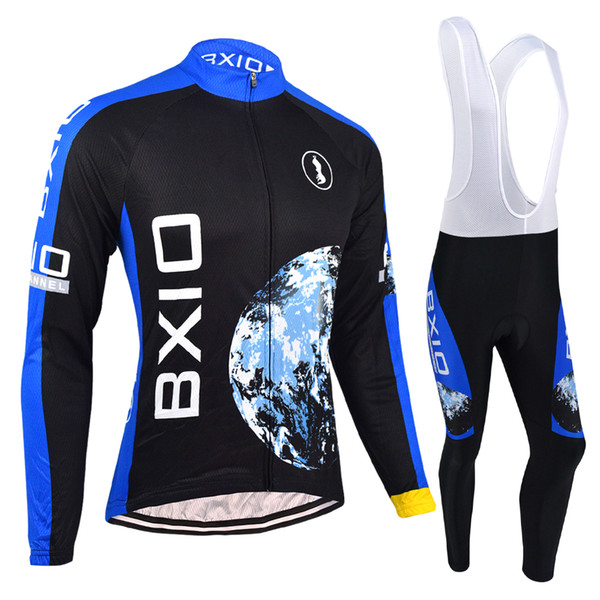 BXIO Brand Full Zipper Cycling Jersey Thermal Fleece Pro Team Bike Clothing Or Autumn Breathable Bike Clothing Ropa Ciclismo Invierno BX-043