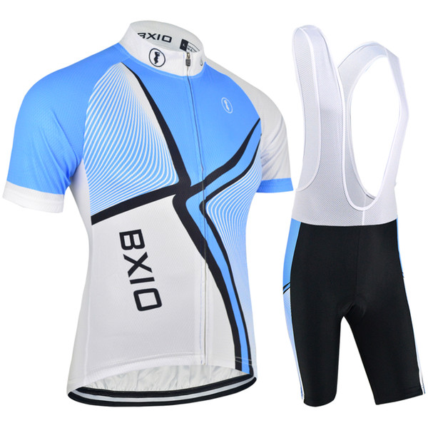 BXIO Cycle Jerseys Blue White Summer MTB Sport Wear Bike Clothing Brand Direct Sales Bicycle Jerseys Breathable Bikes Clothes BX-043