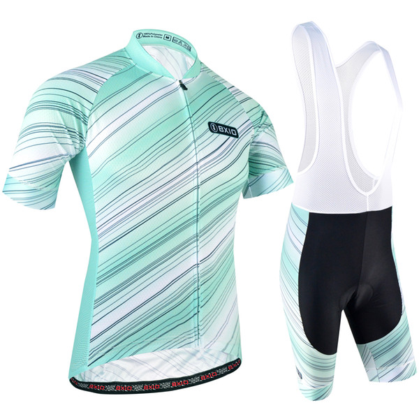 2018 BXIO Brand Linear Design Cycling Jersey Green Breathable Bike Clothing Summer Cool Bicycle Jersey Hombres Ropa Ciclismo BX-175