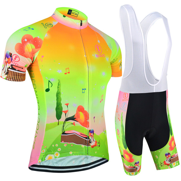 BXIO Cycling Jerseys Newest Women Bikes Clothes Beautiful Female Summer Cycle Clothing Bike Sport Wear Clothes Short Sleeve Set BX-124