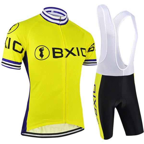 BXIO Brand New Arrival Cycling Jersey Summer Style Short Sleeves Ciclismo Ropa Bike Pro Lycra Cycle Clothing Yellow Bikes Clothes BX-051