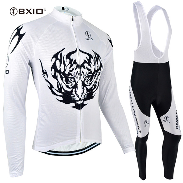 BXIO Brand Winter Thermal Fleece Cycling Jersey Autumn Compressed Cycling Clothing White Breathable Ropa De Ciclismo Invierno Hombres BX-075