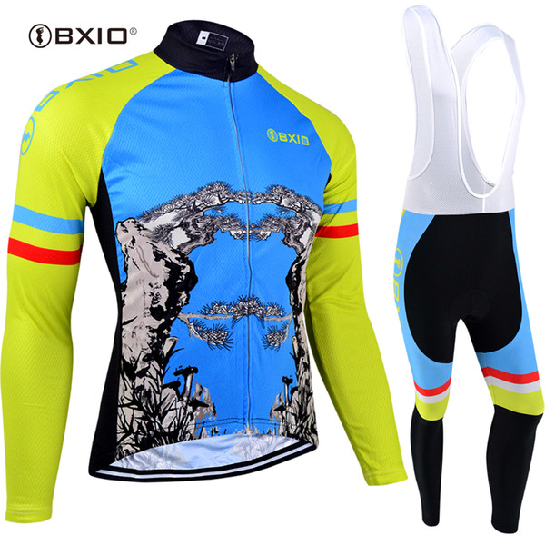 BXIO Cycling Jersey Brand Winter Or Autumn Long Sleeve Set Pro Team Bike Clothing Ropa Ciclismo Invierno Bike Jersey Set BX-115