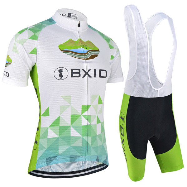 BXIO Brand Men Cycling Jersey Bike Clothing Pro Team Full Zipper Short Sleeve Cycle Jerseys Mountain Bike Bib Cycling Clothes Sets BX-040