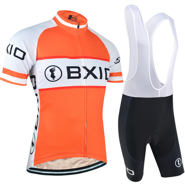 BXIO Brand Cycling jerseys Orange Cycle Wear Sets Road Cycling Shorts Suits Unisex Fashion Short Sleeve Lycra Cycling Clothing BX-0209O014