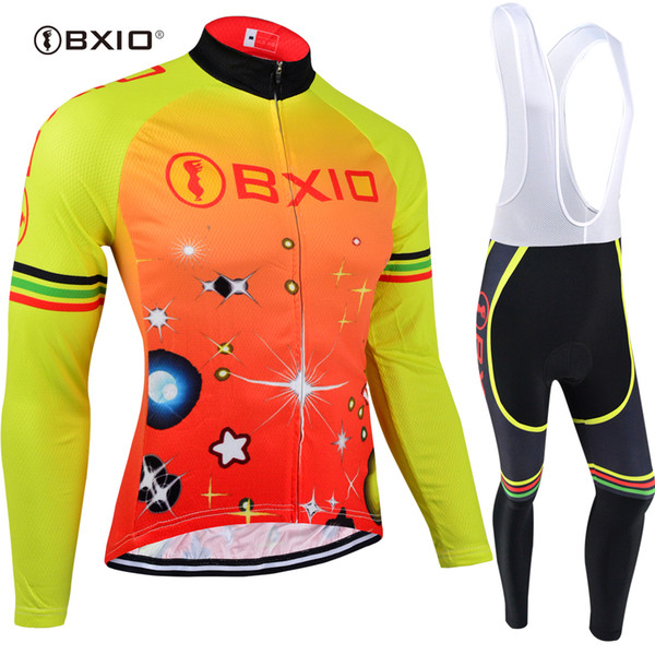 BXIO Own Brand Cycling Jersey Winter Keep Warm Bicycle Clothing Pro Team 3 Rear Pockets Bike Jersey Men Ropa Ciclismo invierno