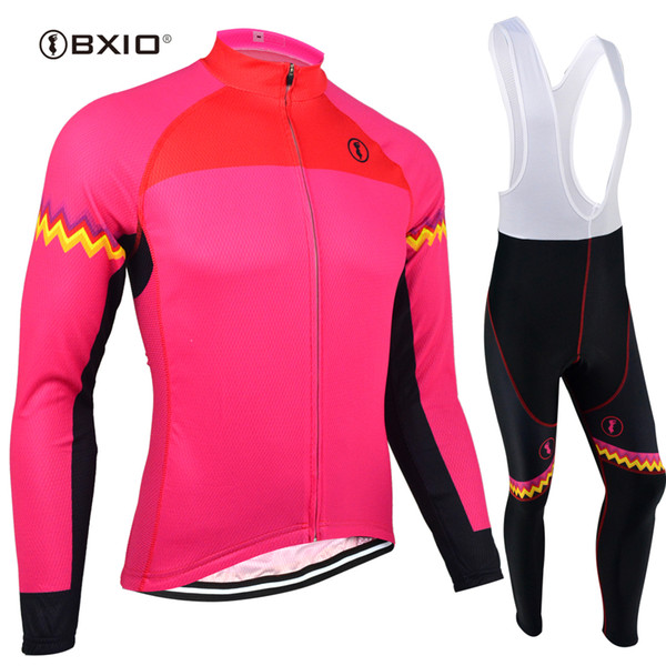 BXIO Brand Quality Cycling Jersey Winter Bike Clothing Autumn Breathable Bicycle Clothing 3 Rear Pockets Red Ropa Ciclismo BX-128