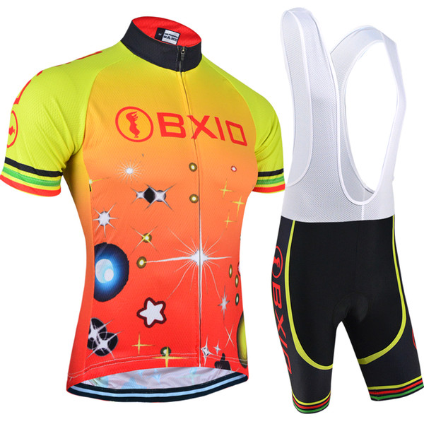 BXIO Brand Summer Bikes Clothes Short Sleeve Anti Pilling Cycle Clothing Star Pattern Quality Cycling Jerseys MTB Ropa Ciclismo BX-105