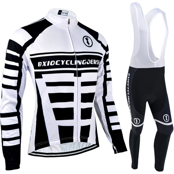 Winter Thermal Fleece Cycling Jerseys Mountain Road Cycling Clothing Anti Shrink Long Sleeves Sets Invierno Ropa Ciclismo Number BX-002