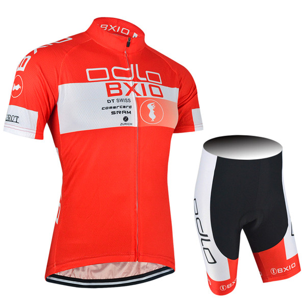 BXIO Unisex Red Cycling Jerseys Compressed Cycle Clothing Summer Short Sleeve Bicycle Jerseys Suit Can Be Choose No Bibs Or Bibs BX-050