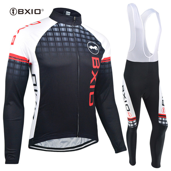 Bxio Winter Thermal Fleece Cycling Jerseys Long Sets Super Warm Bike Clothing Black Bicycle Jersey Ropa Ciclismo Invierno 012