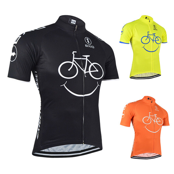 BXIO Brand Breathable Cycling Jersey Smiling Expression Bicycle Jersey Three Kinds Of Color Sales Bike Jersey Summer Ropa Ciclismo BX-085