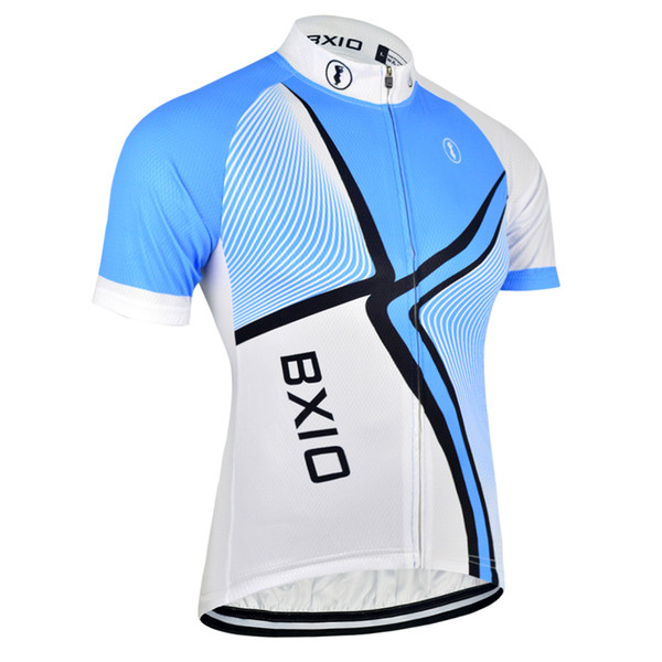 BXIO Brand Blue White Cycling Jersey Summer Short Sleeve Cycling Only Shirt Anti Pilling Bicycle Clothing Ropa Ciclismo BX-043