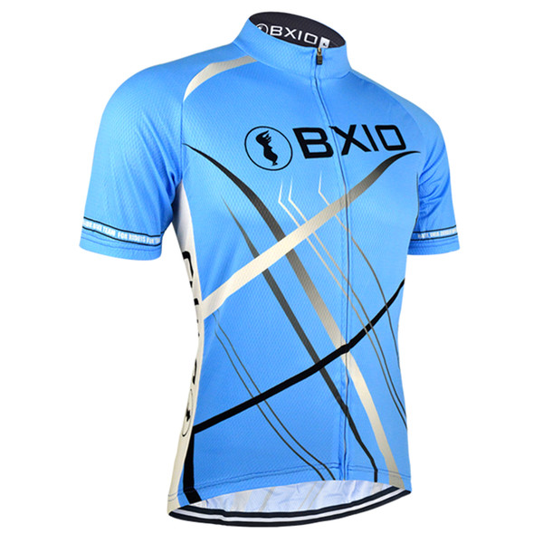 BXIO Brand Pro Team Cycling Jersey Blue Men Hot Sale Bicycle Clothing 3 Rear Pockets Simple Style Ropa Ciclismo BX-047