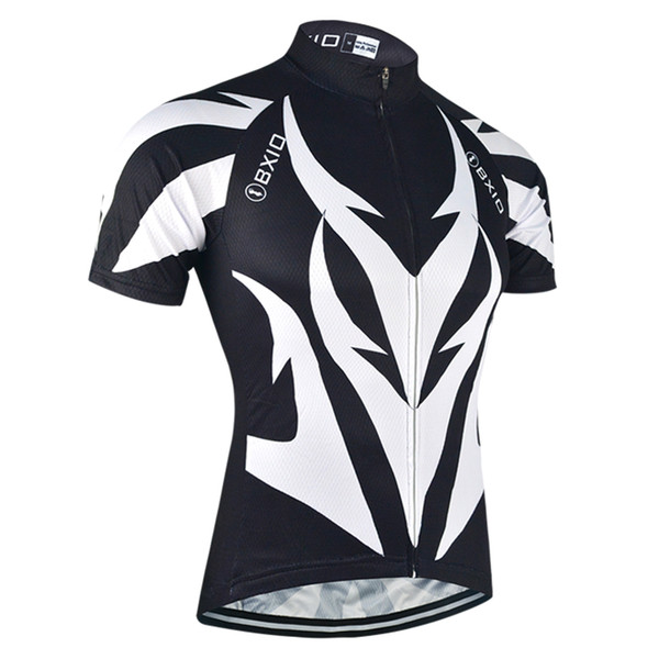 BXIO Brand Cycling Jersey Breathable Anti Pilling Cycling Clothing Black And White Cycling Clothing Ropa Ciclismo Verano Hombre BX-107