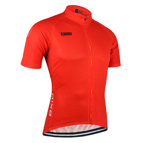 BXIO Brand Red Cycling Jersey Anti Pilling Men Bike Clothing Breathable Bicycle Jersey Outdoor Sport 3 Rear Pockets Ropa Ciclismo BX-088