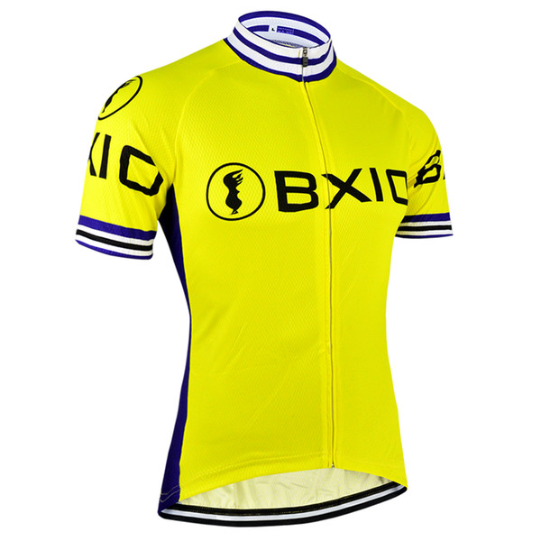 BXIO Brand Bike Jersey Summer Breathable Cycling Clothing Quick Dry Anti Pilling Bicycle Clothing Yellow Cycling Shirts Ropa Ciclismo BX-051