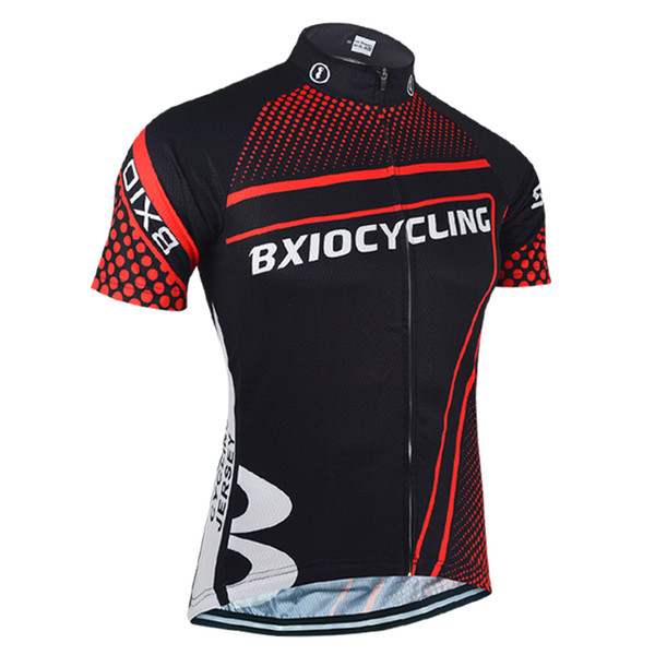 BXIO Brand Cycling Jersey Short Sleeve Bike Clothing Men Breathable Compreesed Bicycle Jersey 3 Rear Pockets Ropa Ciclismo BX-087