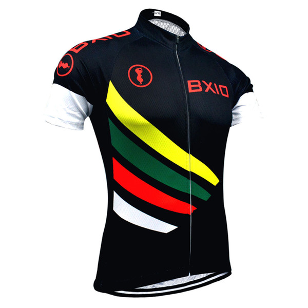 BXIO Brand Bike Jersey Men Bicycle Clothing Summer Ropa Ciclismo 3 Rear Pockets Black Cycling Short Sleeve Only Jersey BX-108