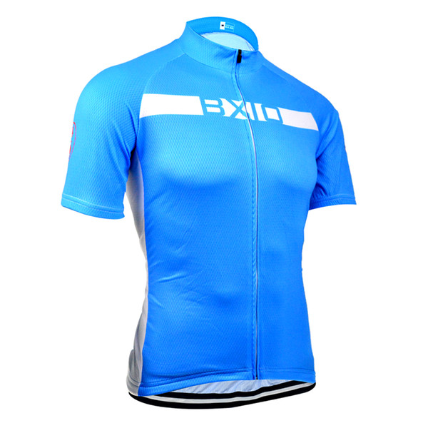 BXIO Brand Cycling Jersey Men Blue Breathable Bicycle Jersey Short Sleeve Bikes Clothes Ropa Ciclismo 3 Rear Pockets Bike Jersey BX-099