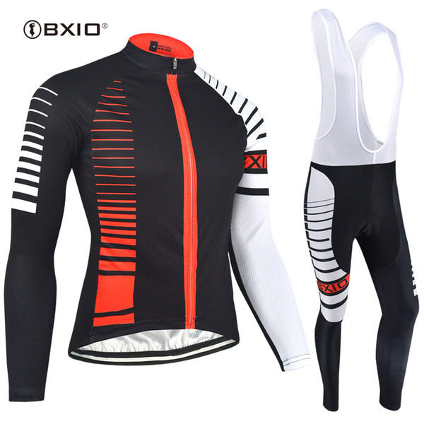 BXIO Brand Pro Team Cycling Jersey Long Sleeve Set Winter Or Autumn Bicycle Clothing 3D Gel Pad Ropa Ciclismo BX-098