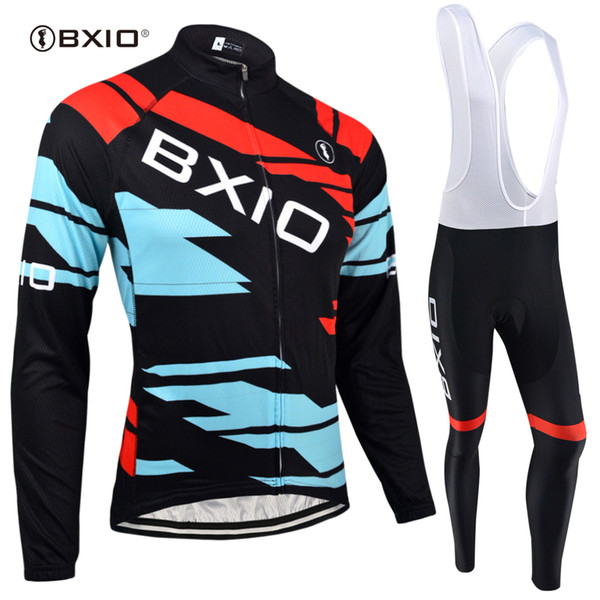 BXIO Brand Cycling Jersey Sets Bicycle Clothing Long Sleeve Cycling Clothes Ropa Ciclismo Invierno Autumn 5D Gel Pad Bike Clothing BX-134