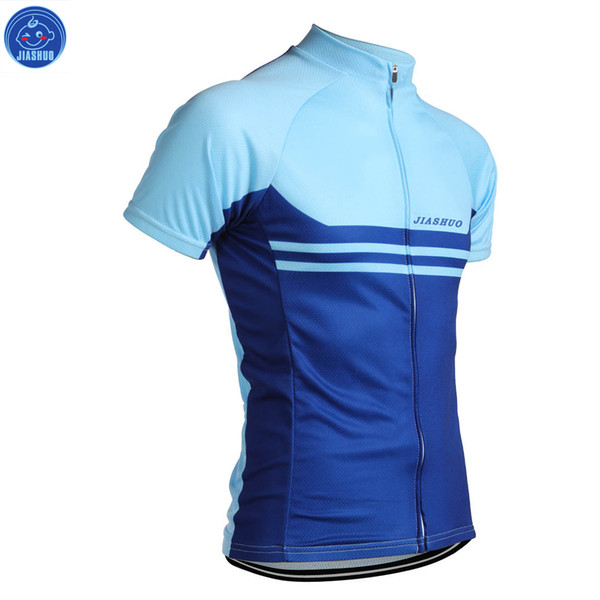 Customized NEW 2017 Light Blue Lines JIASHUO mtb road RACE Team Bike Cycling Jersey / Shirts & Tops Clothing Breathable Ropa CICLISMO