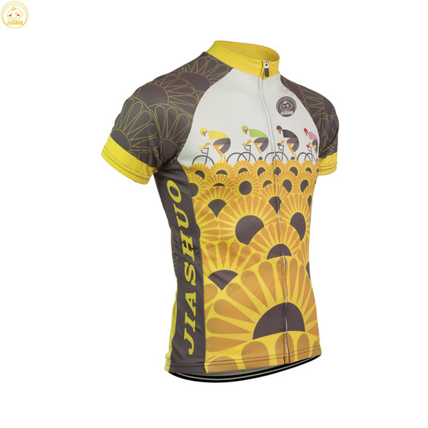 Customized NEW 2017 Riders SUNFLOWERS Classical JIASHUO mtb road RACE Team Bike Pro Cycling Jersey / Shirts & Tops Breathable Ropa CICLISMO