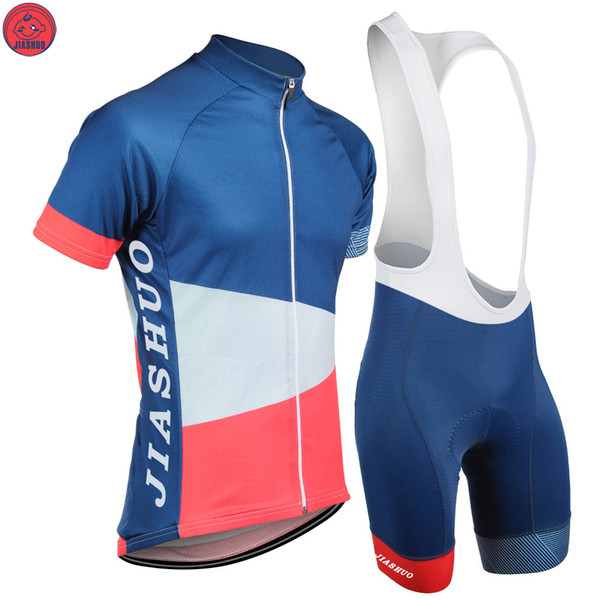 NEW Customized 2017 Blue white pink MAILLOT mtb road RACE Team Bike Cycling Jersey Sets Bib Shorts Clothing Breathable JIASHUO Ropa CICLISMO