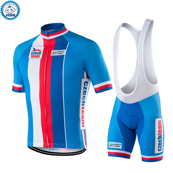 Customized NEW 2017 Czech Republic Classical JIASHUO mtb road RACING Team Bike Pro Cycling Jersey Sets Bib Shorts Clothing Breathing Air