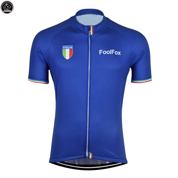 NEW 2018 Blue Italia Mountain Road RACING Team Bike Pro Cycling Jersey / Shirts & Tops Clothing Breathing Air JIASHUO Customized