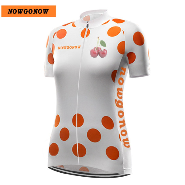 Women Customized NEW 2017 JIASHUO Nowgonow Dots Bike mtb road RACE Team Funny Pro Cycling Jersey / Shirts & Tops Clothing Breathing Air