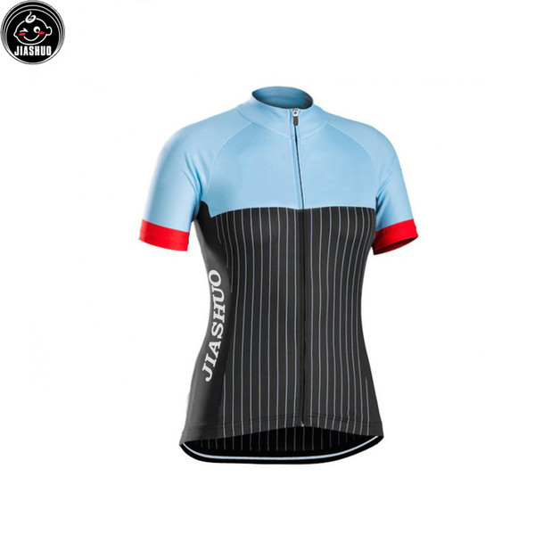 Women Customized NEW Blue Black & White lines Bike mtb road RACE Team Pro Cycling Jersey / Shirts & Tops Clothing Breathing Air JIASHUO