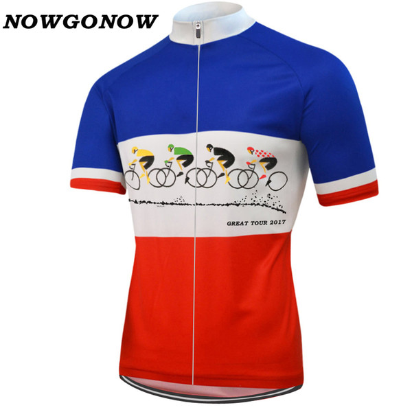 Customized NEW Hot 2017 Tour De France mtb road RACE Team Bike Pro Cycling Jersey / Shirts & Tops Clothing Breathing Air JIASHUO