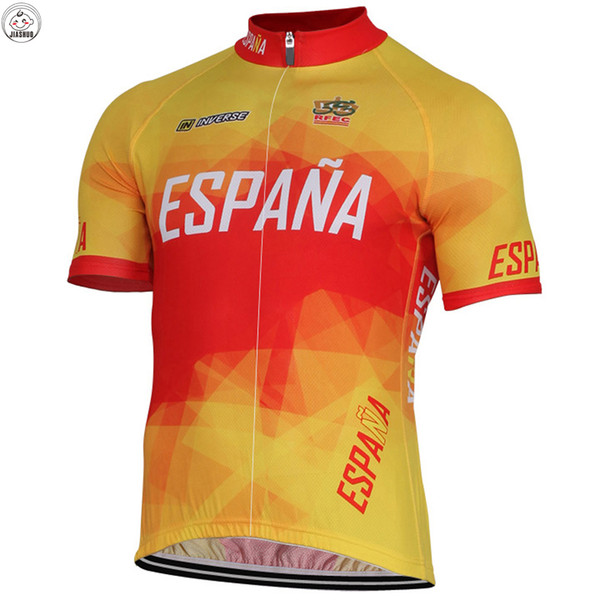 Customized NEW Spain 2017 ESPANA Classical Mountain road RACING Team Bike Wear Cycling Jersey / Shirts & Tops Clothing Breathing Air JIASHUO