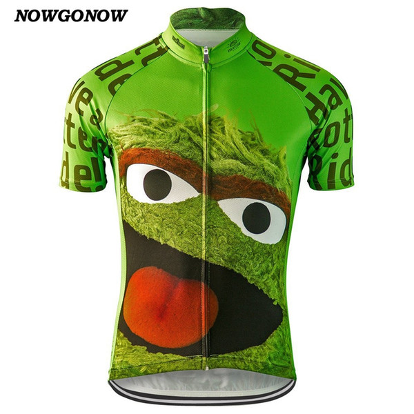 NEW 2017 cycling jersey Cartoon green bike clothing wear riding MTB road ropa ciclismo cool classic NOWGONOW man cool