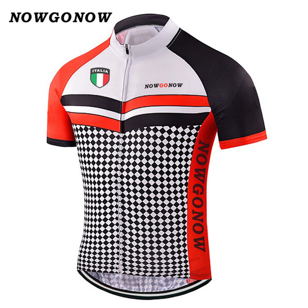 Man 2017 cycling jersey italy red black dot bike clothing wear tops team pro rider bicycle outdoor sport NOWGONOW can custom