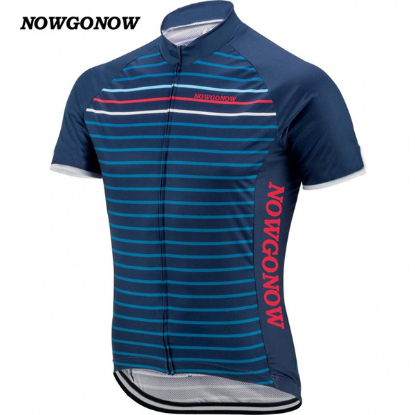 HOT Man outdoor cycling jersey summer clothing bike wear short sleeve NOWGONOW sportwear shirt deepblue red MTB road maillot ciclismo