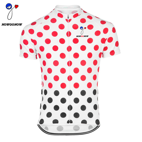 NEW 2017 Retro tour cycling jersey Red dot bike clothing wear riding MTB road ropa ciclismo cool NOWGONOW tour man la vuelta