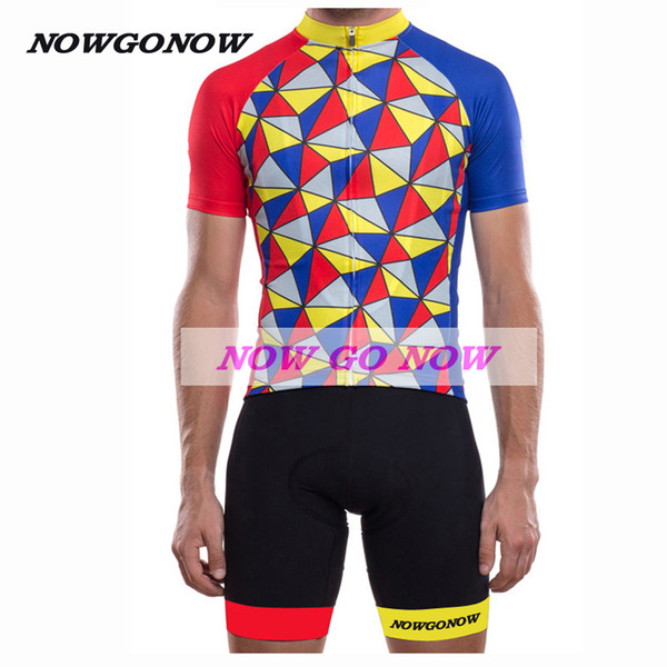 2017 Retro cycling jersey + bib shorts men bike clothing wear nowgonow bicicleta pro racing ropa ciclismo mtb road la vuelta mtb road