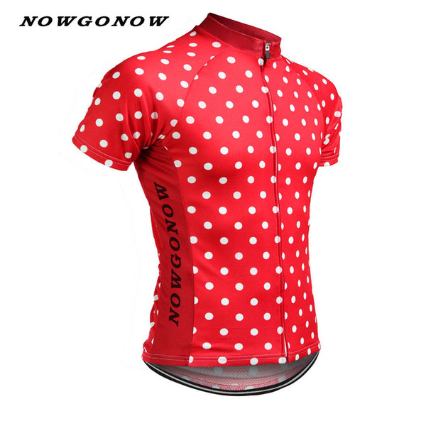 Man 2017 spain champion cycling jersey tour leader red with Dots bike wear riding ropa maillot ciclismo clothing triathlon road mtb NOWGONOW