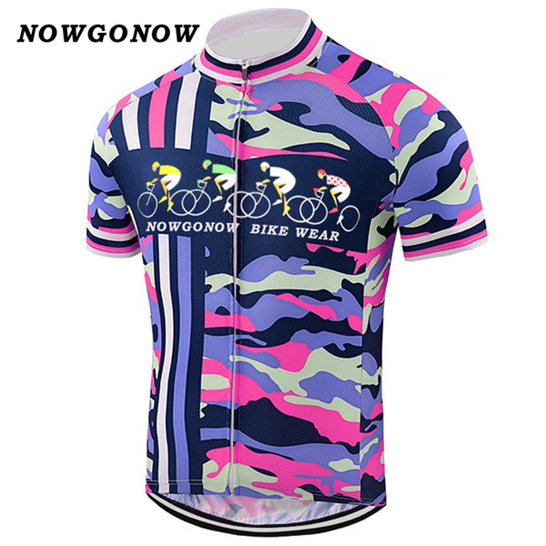 custom Man new cycling jersey clothing bike pro pink team racing tops pro rider mountain road outdoor sport NOWGONOW custom cool china