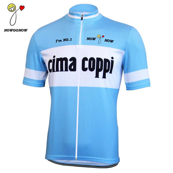 NEW 2017 Retro cycling jersey blue bike clothing wear riding MTB road ropa ciclismo cool NOWGONOW tour man la vuelta