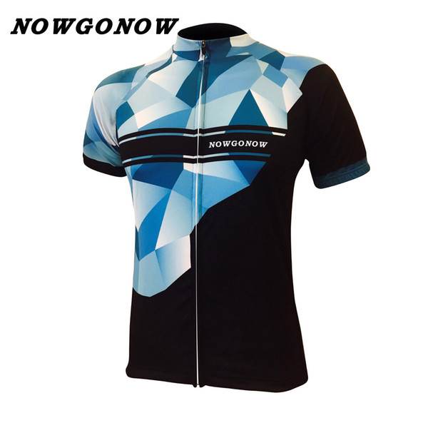 wholesale custom men 2017 summer cycling jersey blue black pro team clothing bike wear NOWGONOW racing road mountain short sleeve China