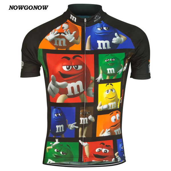 Wholesale hot 2017 cycling jersey Cartoon suger Mixedcolor clothing bike wear mtb road racing riding maillot ropa ciclismo NOWGONOW